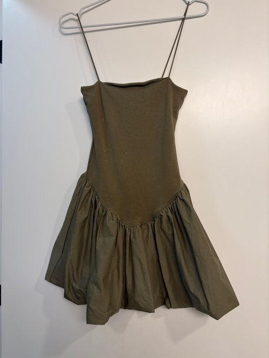 Zara Dresses & Skirts - Zara Olive Green Spaghetti Strap Dress